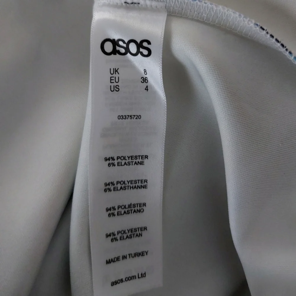 NWOT - ASOS Maternity Scuba Plunge Body-Conscious Dress In Blue Floral - Picture 6 of 7